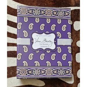 Rare Vera Bradley Mini Binder Retired Pattern Violet Paisleys